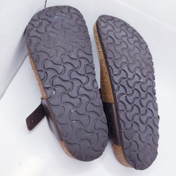 Birkenstock Gizeh Brown Slip On Leather Thong Sandals Women's Size 6 - Picture 10 of 12